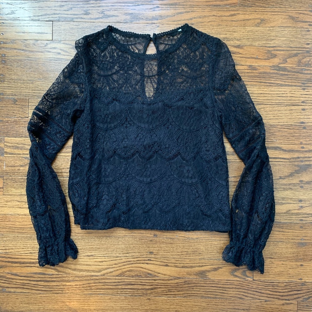 Black lace top